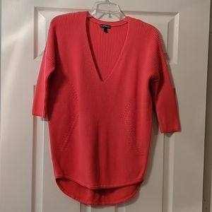 Express coral tunic sweater